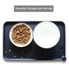 Picture of Hoki Found Silicone Pet Food Mats Tray - Non Slip Pet Dog Cat Bowl Mats Placemat - Dog Pet Cat Feeding Mat - Waterproof Dog Cat Food Mats -Pet Water Mats for Floors -Black