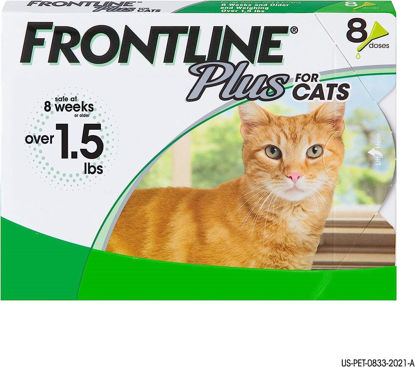 Picture of FRONTLINE Plus Flea and Tick Treatment for Cats Over 1.5 lbs., 8 Treatments