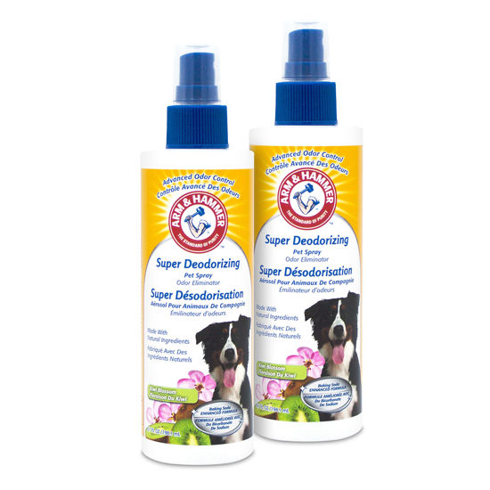 Picture of Arm & Hammer for Dogs Super Deodorizing Spray for Dogs | Best Odor Eliminating Spray for All Dogs & Puppies | Fresh Kiwi Blossom Scent That Smells Great, 6.7 Ounces -2 Pack (FF9367AMZ2)