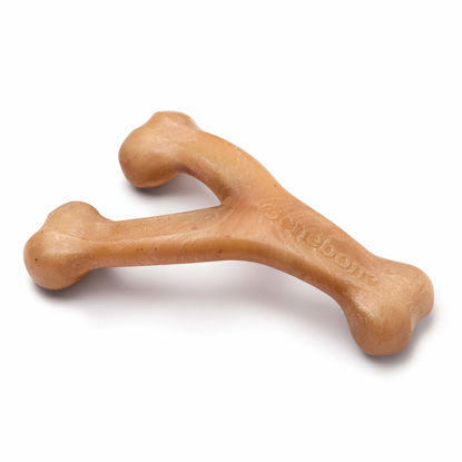 Picture of Benebone Wishbone Durable Dog Chew Toy for Aggressive Chewers, Real Chicken, Made in USA, Giant