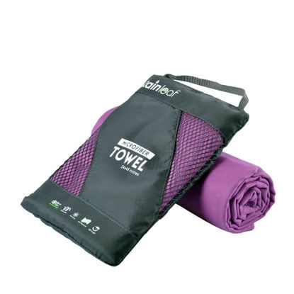 Picture of Rainleaf Microfiber Towel Perfect Travel & Sports &Camping Towel.Fast Drying - Super Absorbent - Ultra Compact,Purple,40 X 72 Inches