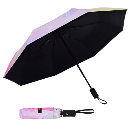 Picture of SY COMPACT Travel Umbrella Windproof Automatic Umbrellas-Factory Outlet umbrella-Pink Constellation