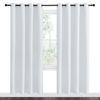 Picture of NICETOWN Room Darkening Curtains for Living Room - Easy Care Solid Thermal Insulated Grommet Room Darkening Curtains/Panels/Drapes for Bedroom (2 Panels, 55 by 78, Greyish White)