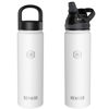 Picture of ICEWATER-24 Oz, 2 Lids(Auto Straw & Wide Mouth),Insulated Water Bottle,18/8 Stainless Steel,BPA-Free,Vacuum Double Walled,Leak Proof (24 Oz, White)