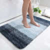 Picture of OLANLY Luxury Bathroom Rug Mat, Extra Soft and Absorbent Microfiber Bath Rugs, Non-Slip Plush Shaggy Bath Carpet, Machine Wash Dry, Bath Mats for Bathroom Floor, Tub and Shower, 36x24, Navy Blue