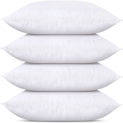 Picture of Utopia Bedding Throw Pillows (Set of 4, White), 14 x 22 Inches Pillows for Sofa, Bed and Couch Decorative Stuffer Pillows