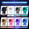 Picture of SUNLU 3D Printer Filament Bundle, SUNLU PLA Plus Filament 1.75mm, Neatly Wound PLA+ Filament 2kg, 8 Colors, 0.25kg Spool, 8 Packs, Black+White+Grey+Burlywood+Bluegrey+Pink+GrassGreen+Purple