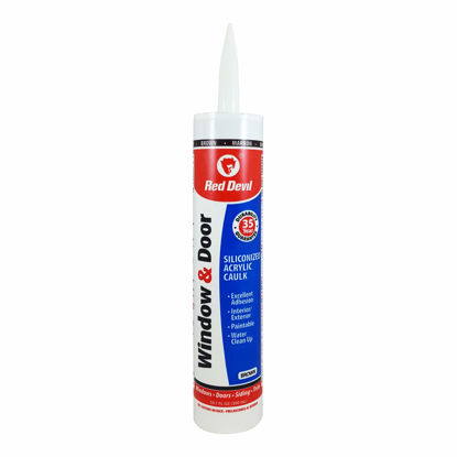 Picture of Red Devil 084640 Window & Door Siliconized Acrylic Caulk, 10.1 oz, Pack of 1, Brown
