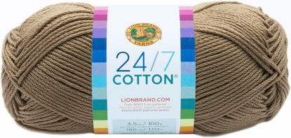 Picture of Lion Brand Yarn 761-122 24-7 Cotton Yarn, Taupe