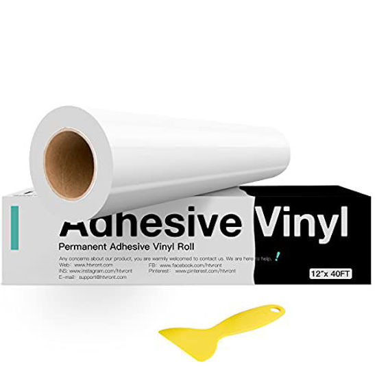 EZ Craft Adhesive Vinyl Roll 12 by 40ft - Matte White - EZ Craft USA