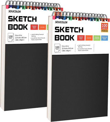 Sketch Book 5.5 X 8.5 - Spiral Sketchbook Pack of 2, SuFly 200 Sheets (68  lb/100gsm) Acid Free Sketch Pads for Drawing for Adults Spiral-Bound with