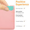 Picture of Phone Card Holder, Leather Phone Wallet Stick On, Stretchy Card Holder for Back of Phone Credit Card Holder for Phone Case Compatible with Most Cell Phone (iPhone, Samsung) - 2Pack Pink