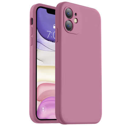 Picture of Vooii Compatible with iPhone 11 Case, Upgraded Liquid Silicone with [Square Edges] [Camera Protection] [Soft Anti-Scratch Microfiber Lining] Phone Case for iPhone 11 6.1 inch - Lavender Purple