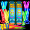 Picture of PartySticks Glow Sticks Party Supplies 200pk - 8 Inch Glow in the Dark Light Up Sticks Party Favors, Glow Party Decorations, Neon Party Glow Necklaces and Glow Bracelets with Connectors