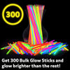 Picture of PartySticks Glow Sticks Party Supplies 200pk - 8 Inch Glow in the Dark Light Up Sticks Party Favors, Glow Party Decorations, Neon Party Glow Necklaces and Glow Bracelets with Connectors