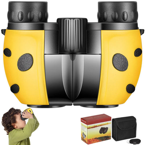 Picture of Compact Mini Binoculars for Kids - 8x21 Zoom Kids Binoculars Toy Gift Shock Proof for 3 4 5 6 7 8 9 10 11 12 13 Years Old Boys Girls Bird Watching Sporting Events Children Best Present