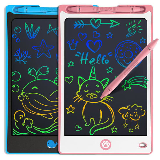 Picture of LCD Writing Tablet for Kids, Hockvill Toys for 3 4 5 6 7 Year Old Girls Boys, 8.8 Inch Colorful Doodle Board, Toddler Drawing Pad, Kids Christmas Birthday Gift