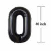 Picture of 20 Number Balloons Black Big Giant Jumbo Big Large 20 Foil Mylar Helium Number Balloons Black 20th Birthday Party Decorations Supplies 20 Anniversary Events for Women Men