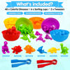 Picture of USATDD Counting Dinosaur Toys Matching Color Sorting Stacking Games with Bowls Preschool Learning Activities for Educational Sensory Montessori STEM Toy Sets Gift for Toddlers Kids Boys Girls Aged 3+