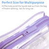 Picture of PACKISM Clear Toiletry Bag, 3 Pack TSA Approved Toiletry Bag Quart Size Bag, Travel Makeup Cosmetic Bag for Women Men, Carry on Airport Airline Compliant Bag, Purple