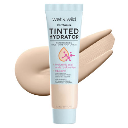 Picture of Wet n Wild Bare Focus Tinted Hydrator Matte Finish, Light Medium, Oil-Free, Moisturizing Makeup | Hyaluronic Acid | Sheer To Medium Coverage