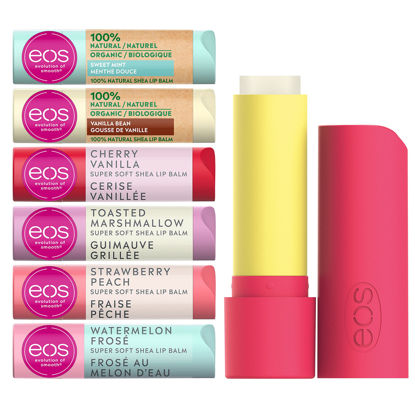 Picture of eos Shea Lip Balm Care to Moisturize Dry Lips, Sustainably Sourced Ingredients Stick, 7 Count