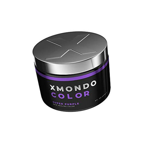 Picture of XMONDO Hair Color Super Purple Hair Healing Semi Permanent Color | Vegan Formula with Hyaluronic Acid to Retain Moisture, Vegetable Proteins to Revitalize Hair, and Bond Boosting Technology, 8 Fl Oz 1-Pack