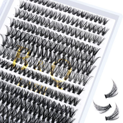 Picture of Lash Clusters 30D+40D-D-12-18MIX B&Q LASH Individual Lashes 280 Clusters False Eyelash 9-16MIX Lash Clusters Extensions Individual Lashes Cluster DIY Eyelash Extensions at Home (30D+40D,D-12-18MIX)