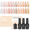 Picture of beetles Gel Polish Builder Nail Set 12 Colors Clear Pink Nude Neutral Sheer Colors Building Apex Structure Diy Salon Manicure