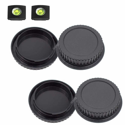 Picture of Front Body Cap and Rear Lens Cap Cover for Canon EOS EF/EF-S Lens for Rebel T7 T6 T5 T8i T7i T6i SL3 SL2 T6S,5D Mark IV/III/II, 6D Mark II/I, EOS 90D/80D 77D 70D, 7D Mark II, 1D X Mark II