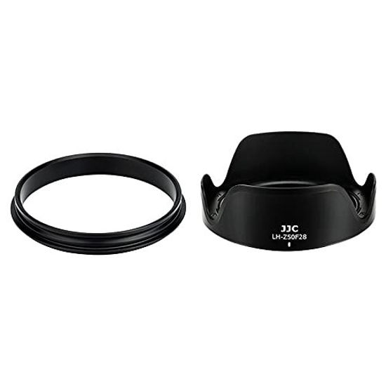 Picture of Reversible Tulip Flower Lens Hood Shade for Nikon NIKKOR Z MC 50mm f/2.8 Macro Lens on Camera Z5 Z6 Z6 II Z7 Z7 II Includes an Adapter Ring & Available to Attach 46mm Filter/Lens Cap