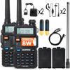 Picture of BaoFeng Radio UV-5R 8W 2Pack Handheld Ham Radios (VHF & UHF) with High Gain Antenna and Programming Cable (2Pack) (M)