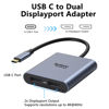 Picture of USB-C to Dual 4K DisplayPort Splitter Adapter, USB Type C to Displayport Dual Monitor Converter 4K 60HZ, USB C Displayport Hub Compatible for Dell XPS 13 15,Lenovo Yoga,Sumsung Chromebook,HP etc