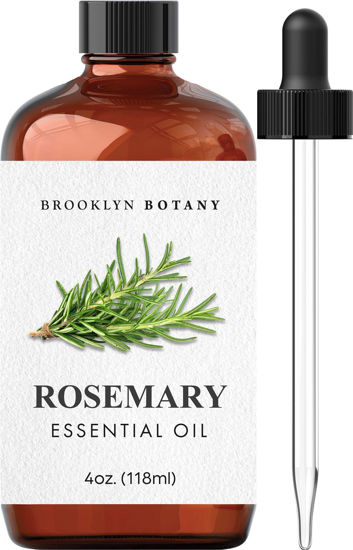 Picture of Brooklyn Botany Rosemary Essential Oil - 100% Pure and Natural - Therapeutic Grade Essential Oil with Dropper - Rosemary Oil for Aromatherapy and Diffuser - 4 Fl. OZ