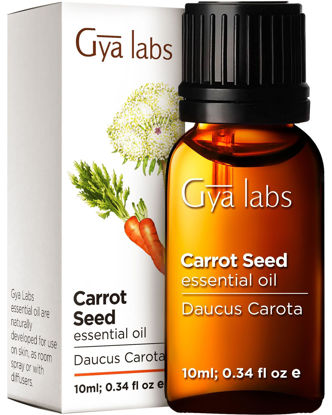 Picture of Gya Labs Carrot Seed Essential Oil - Earthy Woodsy Scent for Hair, Scalp, Skincare and Massages (0.34 fl oz)