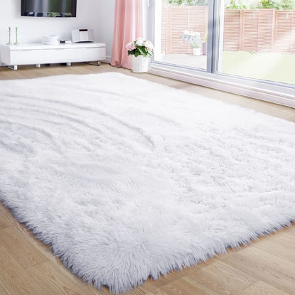 GetUSCart- Gorilla Grip Thick Fluffy Faux Fur Washable Rug, 5x7