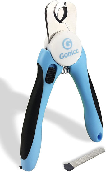 Picture of gonicc Dog & Cat Pets Nail Clippers and Trimmers - with Safety Guard to Avoid Over Cutting, Free Nail File, Razor Sharp Blade - Professional Grooming Tool for Pets