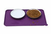 Picture of Hoki Found Waterproof Pet Feeding Mats with High Lips, Multiple Size and Colors for Dogs, Cats & Others -Eggplant