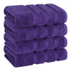 Picture of American Soft Linen Hand Towels, Hand Towel Set of 4, 100% Turkish Cotton Hand Towels for Bathroom, Hand Face Towels for Kitchen, Purple Hand Towel