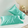 Picture of BEDELITE Satin Silk Pillowcase for Hair and Skin, Turquoise Pillow Cases Standard Size Set of 2 Pack, Super Soft Pillow Case with Envelope Closure (20x26 Inches)