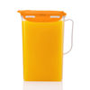 Picture of LocknLock Aqua Fridge Door Water Jug with Handle BPA Free Plastic Pitcher with Flip Top Lid Perfect for Making Teas and Juices, 2 Quarts, Orange