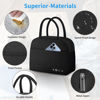 Picture of DALINDA Lunch Bag Lunch Box for Women Men Reusable Insulated Lunch Tote Bag,Leakproof Thermal Cooler Sack Food Handbags Case High Capacity forTravel Work School Picnic- Black