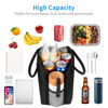 Picture of DALINDA Lunch Bag Lunch Box for Women Men Reusable Insulated Lunch Tote Bag,Leakproof Thermal Cooler Sack Food Handbags Case High Capacity forTravel Work School Picnic- Black