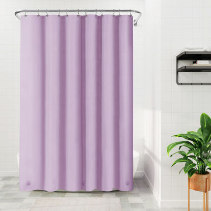 Picture of Lavender Shower Curtain Liner - Premium PEVA Shower Liner for Bathroom, BPA & PVC Free, No Chemical Smell, Lightweight Standard Size Shower Curtain with 3 Magnets, Metal Grommets - Lavender