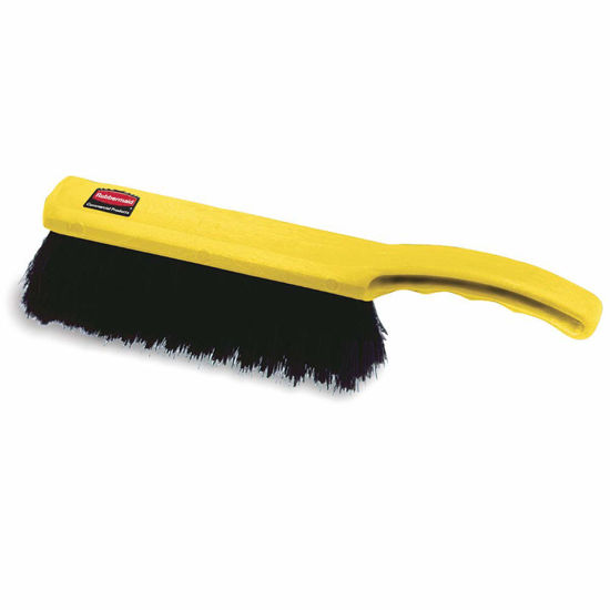 Picture of Rubbermaid Commercial 8 Inch Counter Brush, Flagged Polypropylene Fill for Smooth Surface Sweeping, Silver (FG634200SILV)