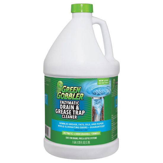 Picture of Green Gobbler Enzyme Drain Cleaner | Controls Foul Odors & Breaks Down Grease, Paper, Fat & Oil in Sewer Lines, Septic Tanks & Grease Traps | 1 Gallon