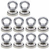 Picture of DIYMAG Magnetic Hooks 60 lbs(27 KG) Pulling Force Rare Earth Magnetic Hooks with Countersunk Hole Eyebolt for Home, Kitchen, Workplace, Office and Garage, 10 Packs