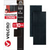 Picture of VELCRO Brand Heavy Duty Fasteners | 4x2 Inch Strips with Adhesive 8 Sets | Holds 10 lbs | Black Industrial Strength Stick On Tape | Indoor or Outdoor Use (VEL-30703-USA)