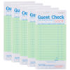 Picture of Stock Your Home Green Guest Check Books for Servers (5 Pack) Server Note Pads, Waiter Checkbook, Food Receipt Book, Restaurant Order Pad, Paper Checks, Waitress Accessories, 250 Total Tickets