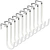 Picture of FYY Over The Door Hooks, 10 Pack Door Hangers Hooks with Rubber Prevent Scratches Heavy Duty Organizer Hooks for Living Room, Bathroom, Bedroom Hanging Clothes, Towels, Hats, Coats, Bags White